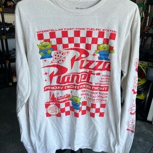 Disney Toy Story pizza planet long sleeve t shirt white
